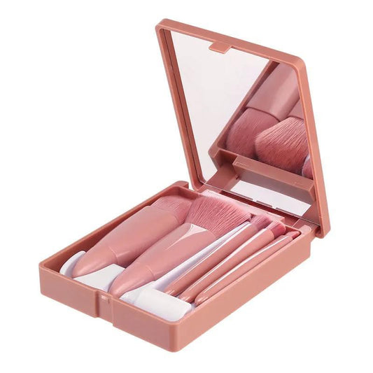 5pcs Makeup Brush Full Set Mini Foundation Brush Eye Shadow Brush Set Brush Full Set of Fiber Soft Bristles
