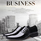 British Men's Leather Shoes Increase Formal Wear Business Shoes Cover Foot Casual Wedding Shoes
