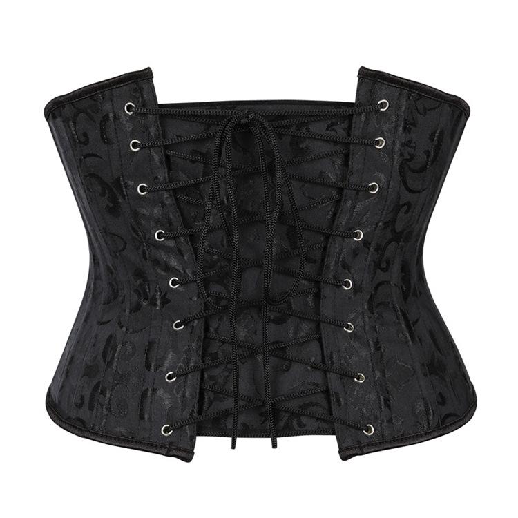 Corset Dobby Waist Trainer Cincher Bustier Top Corselet Sexy Lacing-up Slimming Underwear Lingerie