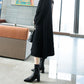 Sexy Elastic High Boots Pointed Toe Boots Zipper Chunky Heel Leather Knee-high Boots Winter