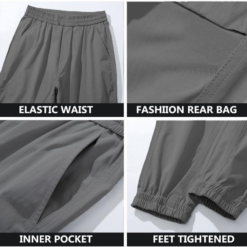 Youth Multi-pocket Overalls Loose Feet Tightened Sweatpants Sports Pants Men's Spring and Autumn Large Size Casual Trousers