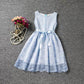 Girl Sleeveless Lace Dress Summer Tutu Skirt Hollow Out Casual Party Gowns Waistband Mini Dresses