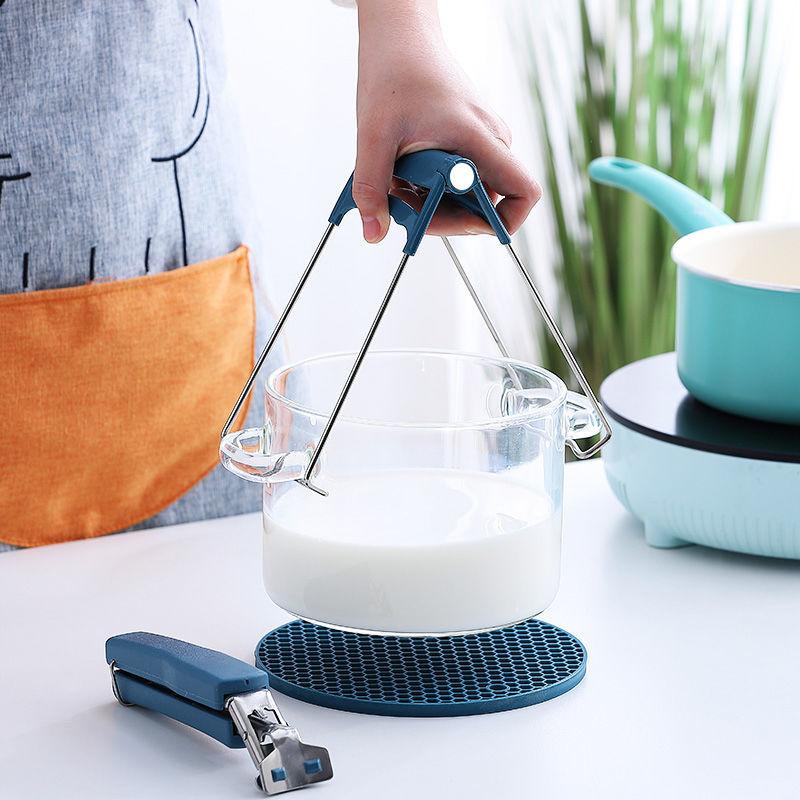 Anti-scald Clip Tray Lifter Anti-slip Plate Bowl Tongs Household Stainless Steel Dish Clip Kitchen Supplies