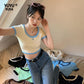 Short-sleeved T-shirt Women's Pure Cotton Round Neck Summer All-match Solid Color Short Women's Top