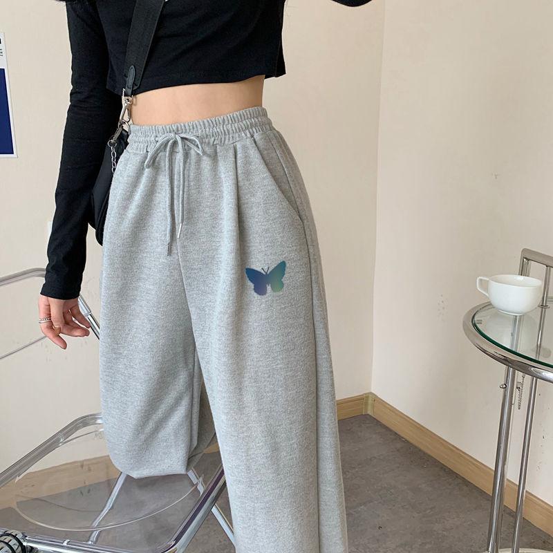 Gray Sweatpants Women Loose and Thin Wild Harlan Casual Pants Autumn Korean Students High-waisted Trousers