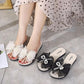 Summer Indoor Flat Slippers Women's Bow Outer Wear Non-slip Slippers