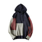 Autumn and Winter Sweater Men's Personality Color Matching Hoodie Loose Large Size Thick Sweater Warm Jacket