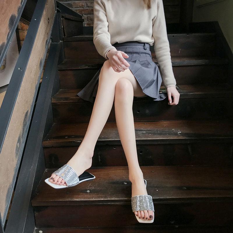 2020 Women Summer Home Slippers Flip Flops Peep Toe Sandals Glitter Sandals Platform Ladies Shoes Zapatos Mujer