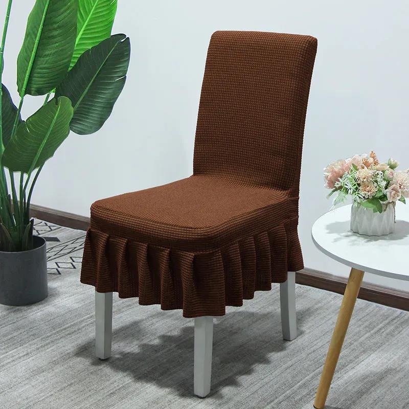 Household Thickened Dining Table and Chair Cover Universal Universal Dining Chair Cover Elastic Stool Cover Siamese Chair Cushion Cover