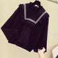 Girls' Sweaters Children's Spring and Autumn Clothes Korean Style Tops Big Children's Loose Lace Spring Styles