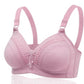 Embroidered Beautiful Back No Steel Ring Gathered Anti-sagging Breast Large Size Thin Ladies Sexy Comfortable Breathable Soft Bra