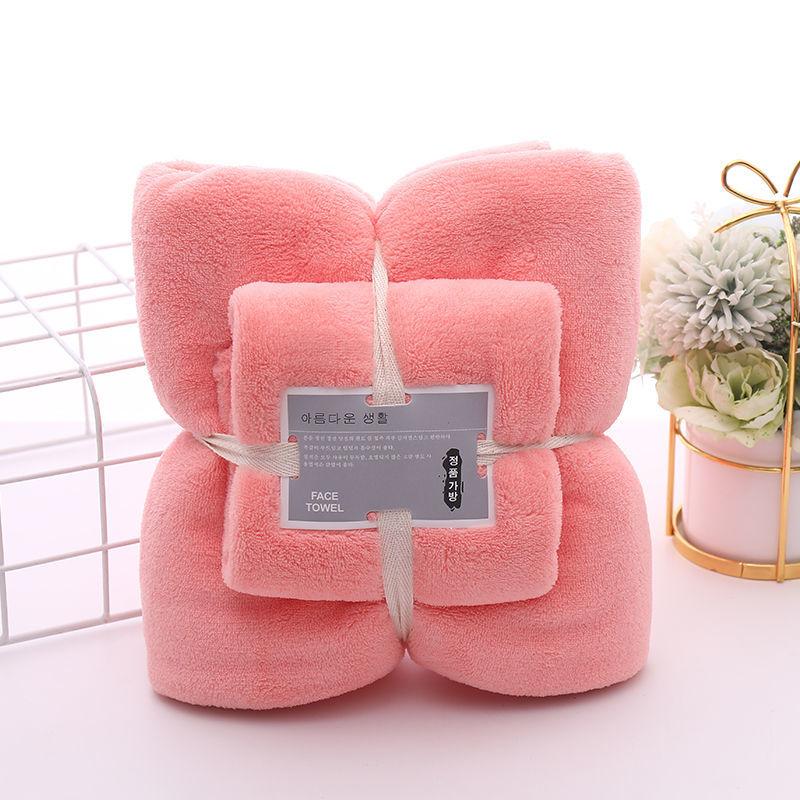 Coral Fleece Soft and Skin-friendly Ladies Bath Towel Towel Set Absorbent and Non-linting Household Adult Children Face Wash Towel Bath Towel