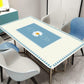 Soft Glass PVC Printed Tablecloth Waterproof Anti-scald and Oil-proof Plastic Transparent Table Mat Coffee Table, Crystal Plate Tabletop