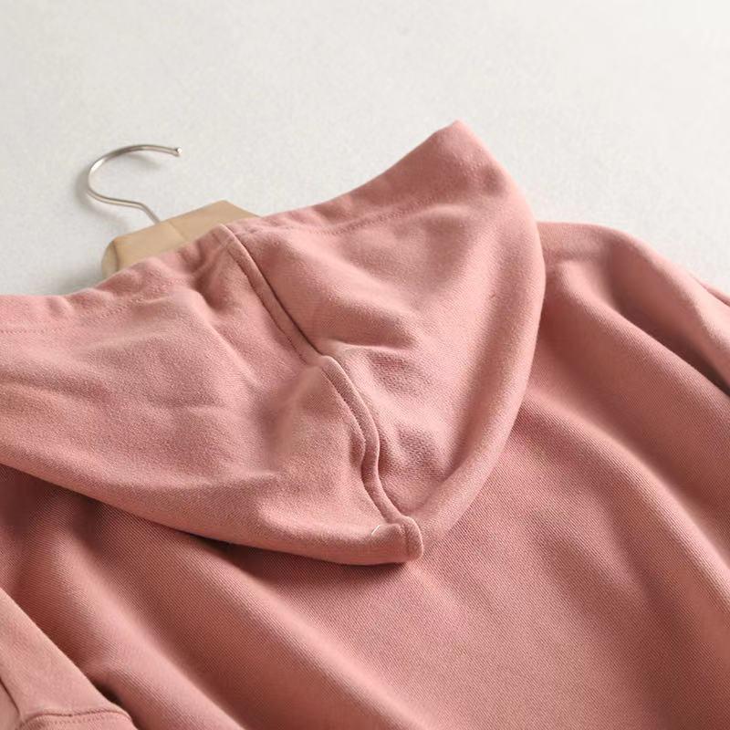 Woman's Sweatshirts Solid Korean Female Hooded Pullovers 2020 Cotton Oversized Hoodies Women