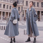 Hepburn Style Woolen Coat Women's Mid-length Korean Style Loose Woolen Coat Plus Cotton Thick Autumn and Winter Woolen Coat