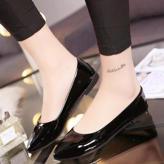 Spring Women's Pointed Toe Shoes Non-slip Outer Wear Low-top Waterproof  Casual Shoes Single Shoes