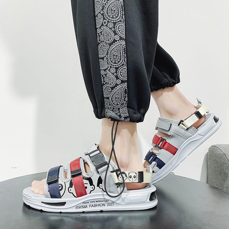 Summer Men's Sandals Cool Men's Breathable Slippers Wear Non-slip Beach Shoes