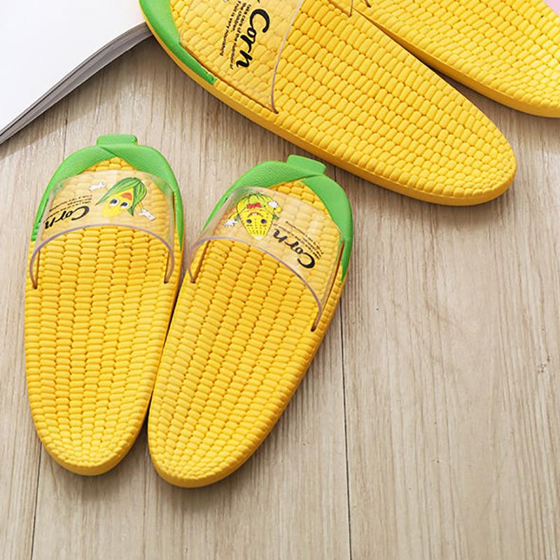 Creative Net Red Corn Slippers Parent-child Indoor and Outdoor Bathroom Soft Bottom Non-slip Leisure Trend Korean Sandals and Slippers