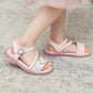 Children's Sandals Girls Princess Shoes Non-slip Soft-soled Beach Shoes Girls Diamonds  Flat Sandals with Ankle Straps