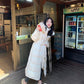 White Duck Down Long Knee-waisted Fluffy Big Fur Collar Hooded Down Jacket Women's Winter Warmth Long Cotton Jacket Parker Jacket