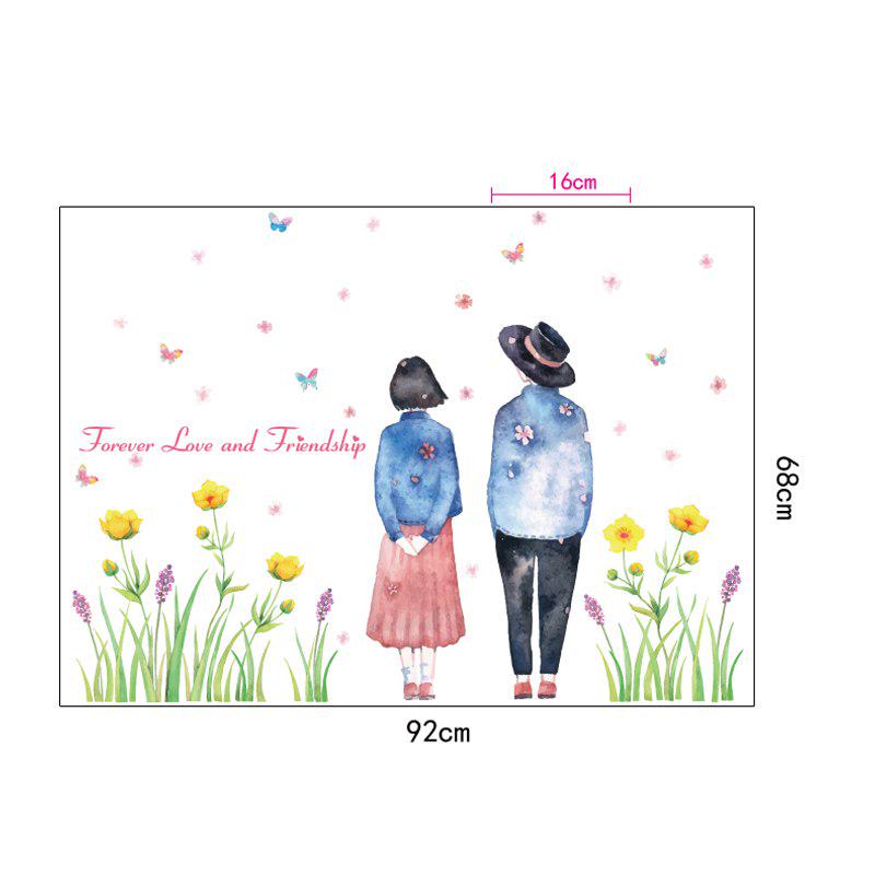 [sticker ]Boy And Girl Wall Stickers For Wedding Bedroom Living Room Home Decor Art Decals Mural Po