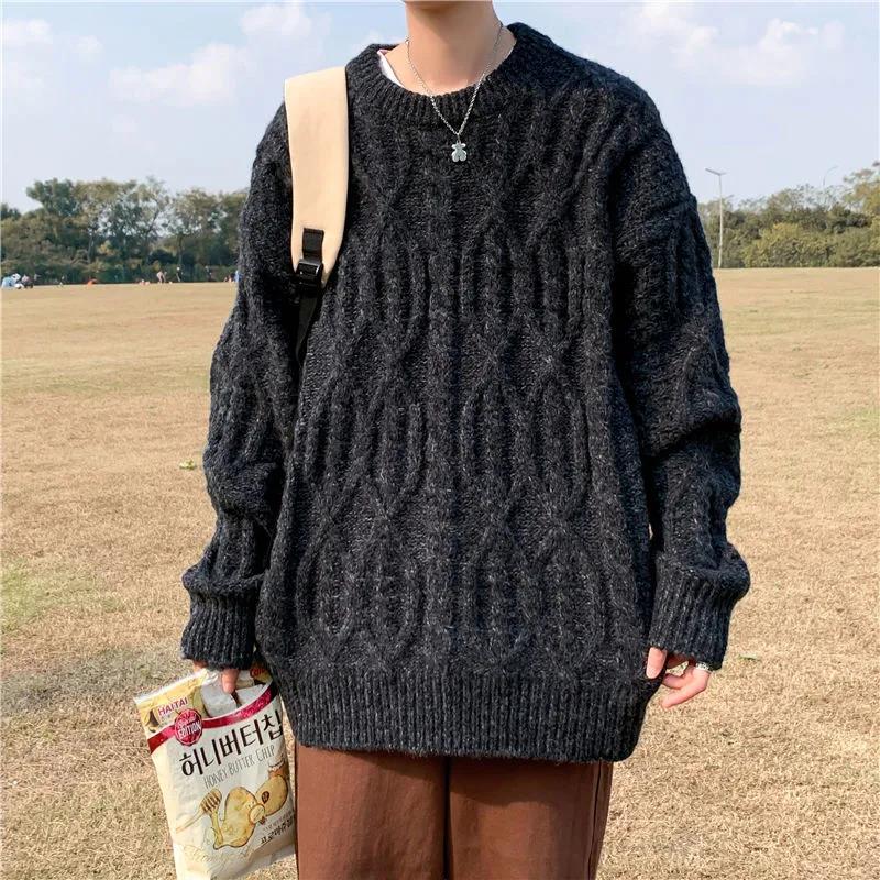 Autumn and Winter Sweater Men's Round Neck Pullover Warm and Comfortable Sweater Men and Women