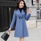 Long Phoenix Woolen Coat Women's Mid-length Korean Style Autumn and Winter Slim Woolen Coat