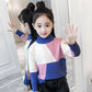 Little Girl Fashion Jacket Autumn and Winter Long-sleeved Hooded Sweater Children Loose Knitwear