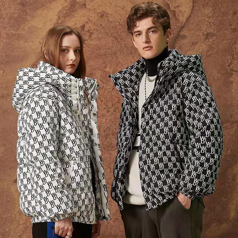 Lovers Down Jacket Winter Short White Duck Down Cotton Jacket Personalized Warm Jacket Cold Clothing Travel Jacket Casual Sports Jacket