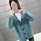 Sweater Cardigan Thickened Mid-length Spring and Autumn Loose Knit Lazy Style Jacket Women