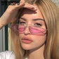 WTEMPO Cat Eye Sunglasses for Women 5 colors Twin Beam Sun Glasses Retro Alloy Frame Eye Protection