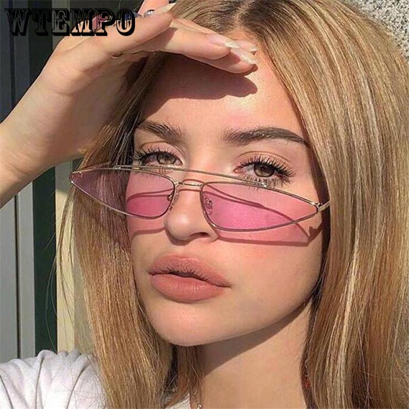 WTEMPO Cat Eye Sunglasses for Women 5 colors Twin Beam Sun Glasses Retro Alloy Frame Eye Protection