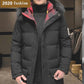 Down Padded Jacket Men's Warm Big Fur Collar Padded Jacket Youth Loose Thick Trend Mid-length Winter Clothes