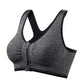 Front Buckle Zipper No Steel Ring Sports Bra Vest Style Large Size Sports Shockproof Gathering Running Underwear Women