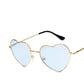 Heart Shaped sunglasses woman Lovely shades Sun Glasses for women candy color metal frame girl sungl
