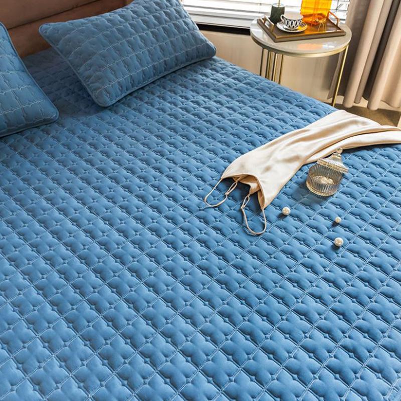 Cotton Bed Sheet One-piece Bedspread Quilted Mattress Protection Cover Non-slip Fixed All-inclusive Dust Cover Cover