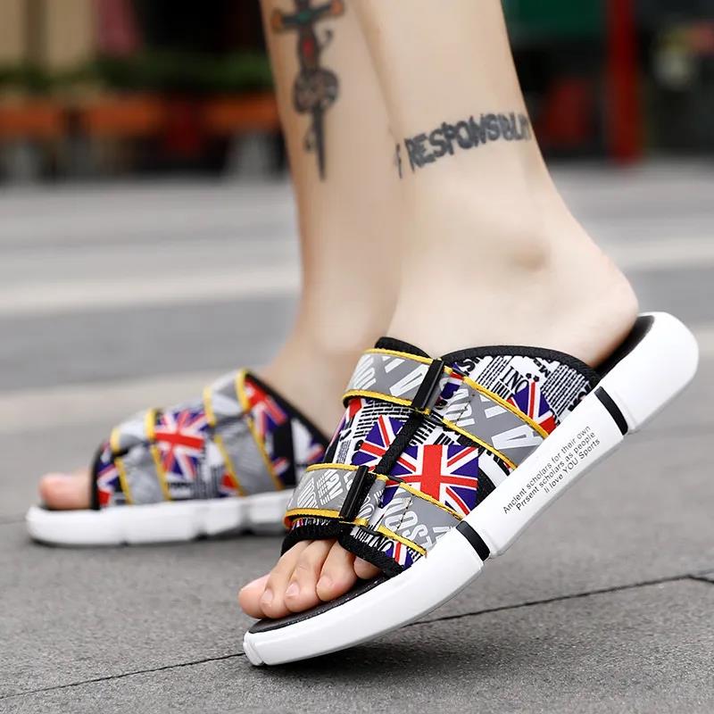 Summer Slippers Men's Trend Fashion Flip-flops Outer Wear Drag Non-slip Casual Sandals and Slippers Sandals