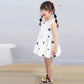Girls Dress Summer Simple Print Children's Skirt Little Girl Princess Dress Round Neck Sleeveless A-line Skirt Thin Dress