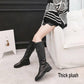 Long Tube Martin Boots Female 2019 Autumn British Style Straps Knight Boots Flat Women's Boots