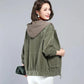 Corduroy Short All-match Hooded Loose Coat Women's Spring and Autumn Korean Plus Size Female Thin Top All Match Short Outerwear