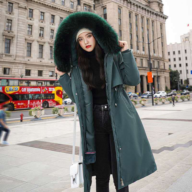 One-coat Three-wear Pie To Overcome Women's Long Winter Padded Padded Jacket