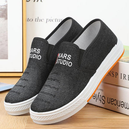 Spring and Summer Schoolgirl Canvas Shoes Korean Style Old Beijing Cloth Shoes Non-slip Tendon Bottom Low-top Flat Shoes
