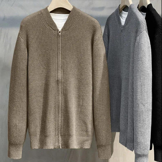 Autumn Men's Casual Stitching Knitted Cardigan Jacket Men's Fashion Korean Version of The V-neck Big Pocket Sweater