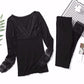 Autumn and Winter Thermal Underwear Women's Constant Temperature Nude Clothing Heating Suit Lace Bottoming Shirt