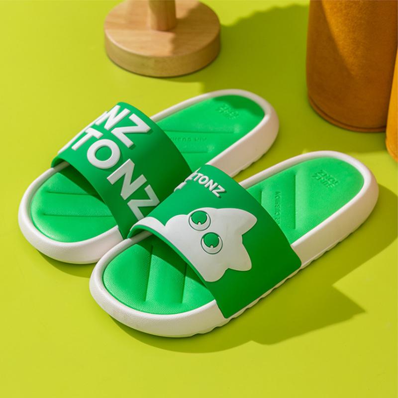 Ladies Sandals and Slippers Couples Cute Cartoon Non-slip Bathroom Bath Indoor Home Outing Slippers Men's Beach Shoes