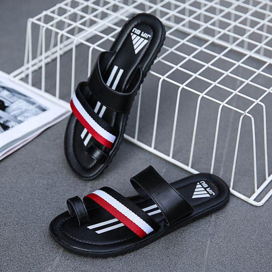 Size39-44 Summer Men Sandals Comfortable Non-slip Deodorant Rubber Letter Beach Slippers White Drag Flip Flops Casual Outdoor Slippers