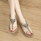 2020 Sandals Female Summer National Wind Bohemian Beach Shoes Clip Feet Flat Sandals Wild Flip Flops