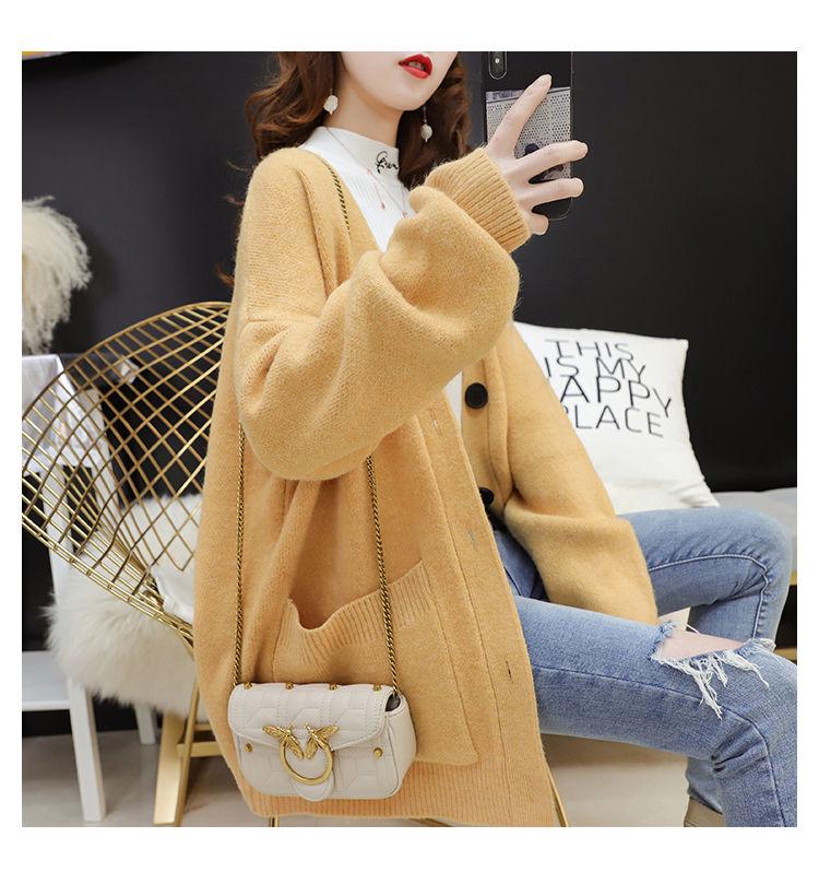 Autumn Sweater Cardigans Women V Neck Open Stitch Loose Sweater Jacket Cheap Clothes Lady Knit Coat