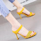 High Heel Sandals Women's Stiletto Outer Wear Half Slippers Open Toe Flip Flops Summer Slippers