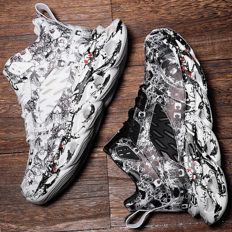 Shoes Men Sneakers Fashion Men Graffiti Sneakers Chunky Comfortable Casual Shoes Male Outdoor Walking Footwear Tenis Masculino